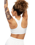 TWIN PEAKS WHITE/GREEN Seamless Sports Bra