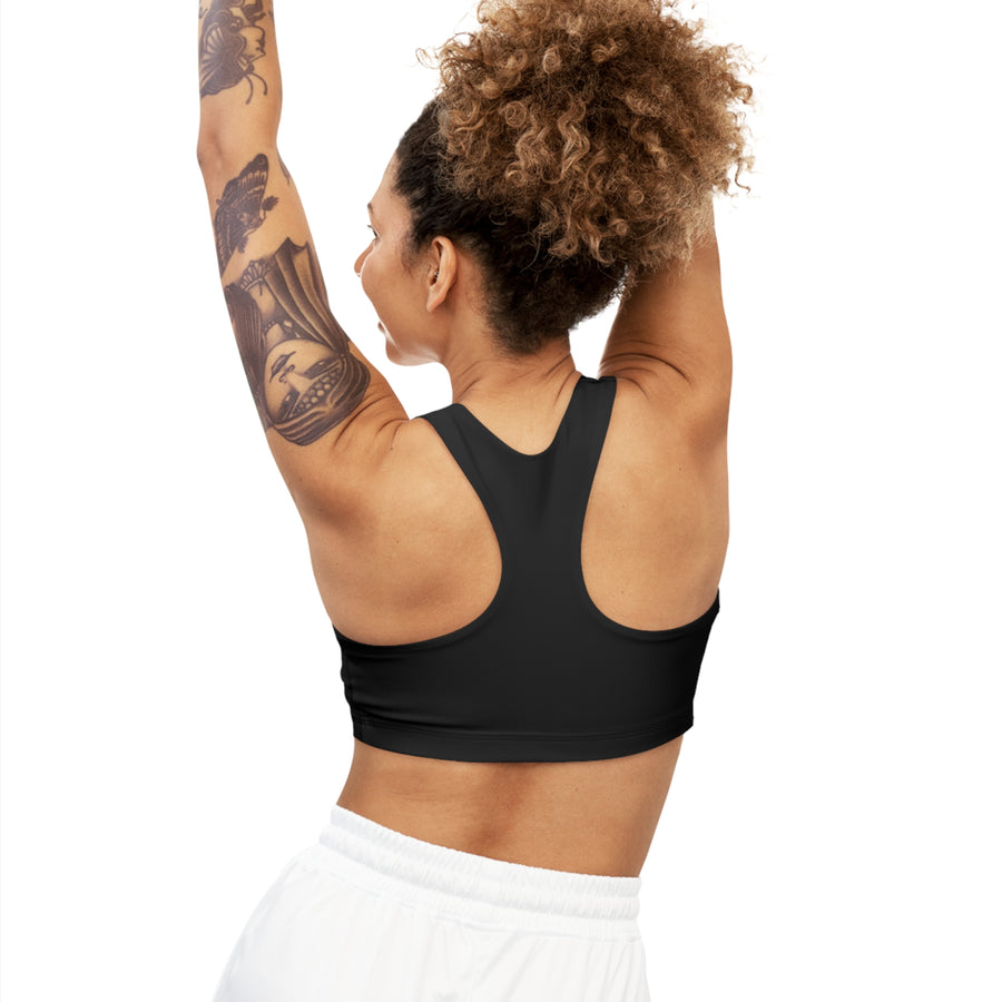 TWIN PEAKS BLACK/GREEN Seamless Sports Bra