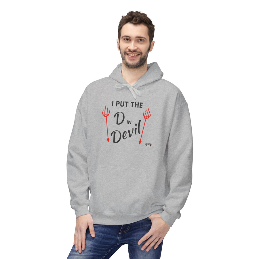 I PUT THE D IN DEVIL Softstyle Fleece Hoodie