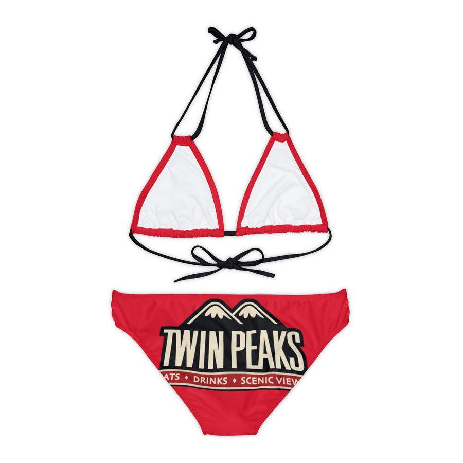 TWIN PEAKS RED/RED Strappy Bikini Set
