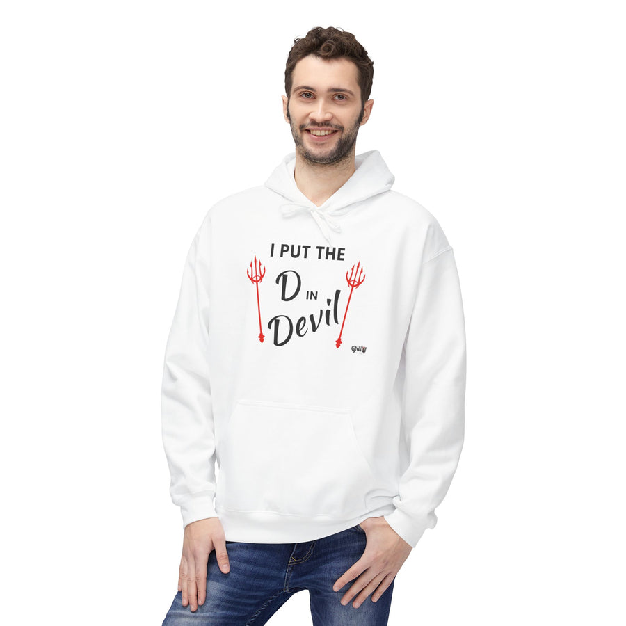 I PUT THE D IN DEVIL Softstyle Fleece Hoodie
