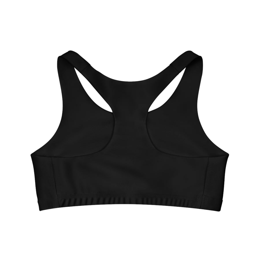 TWIN PEAKS BLACK/GREEN Seamless Sports Bra