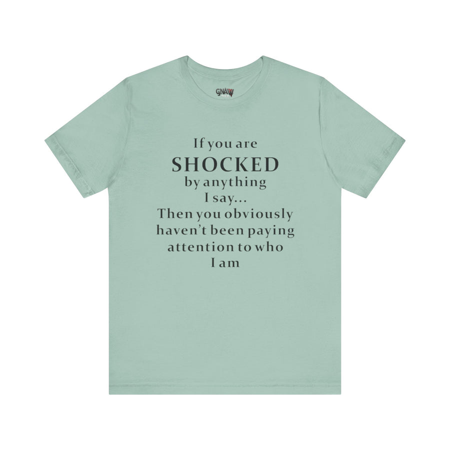 IF YOU ARE SHOCKED BY ANYTHING I SAY THEN YOU OBVIOUSLY HAVEN'T BEEN PAYING ATTENTION TO WHO I AM
