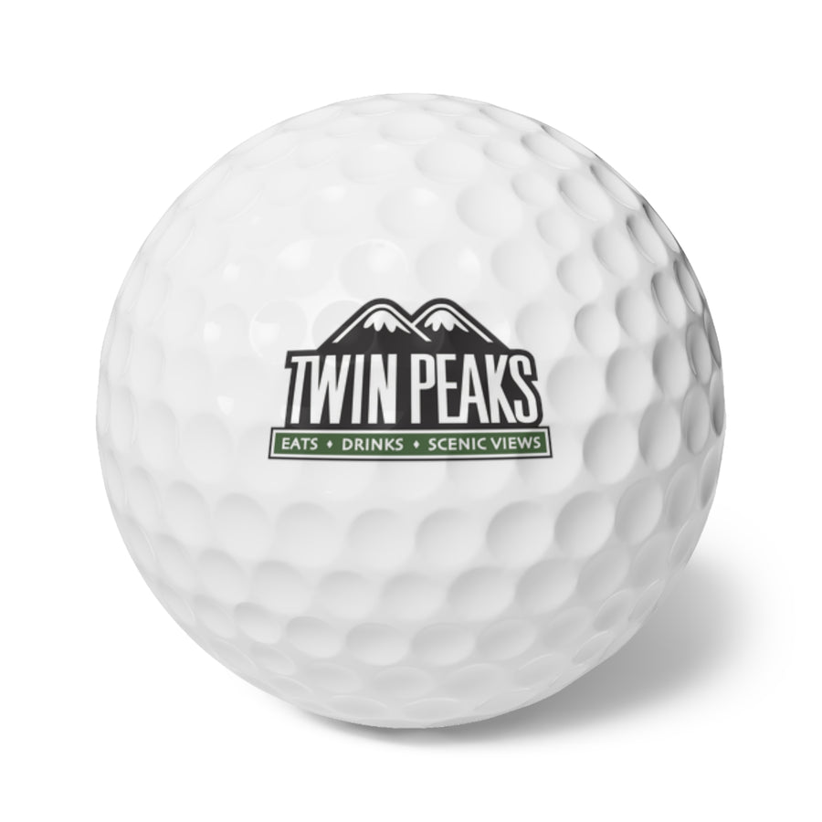TWIN PEAKS GREEN Golf Balls, 6pcs