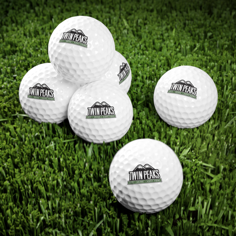 TWIN PEAKS GREEN Golf Balls, 6pcs