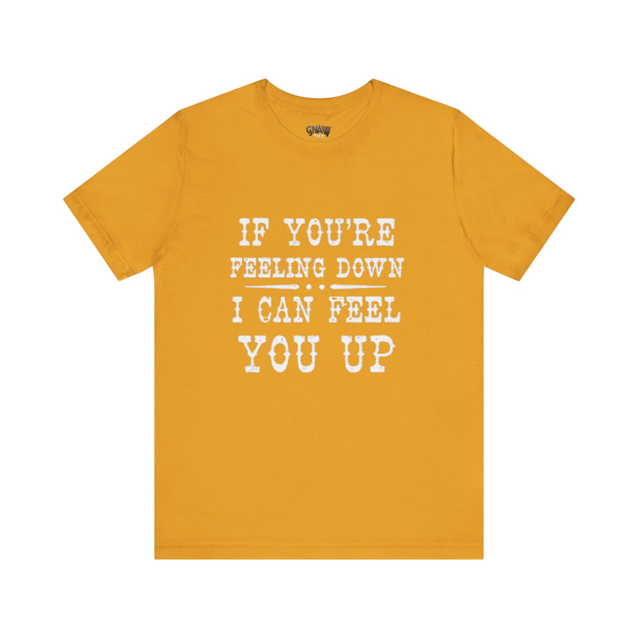 IF YOUR FEELING DOWN I CAN FEEL YOU UP