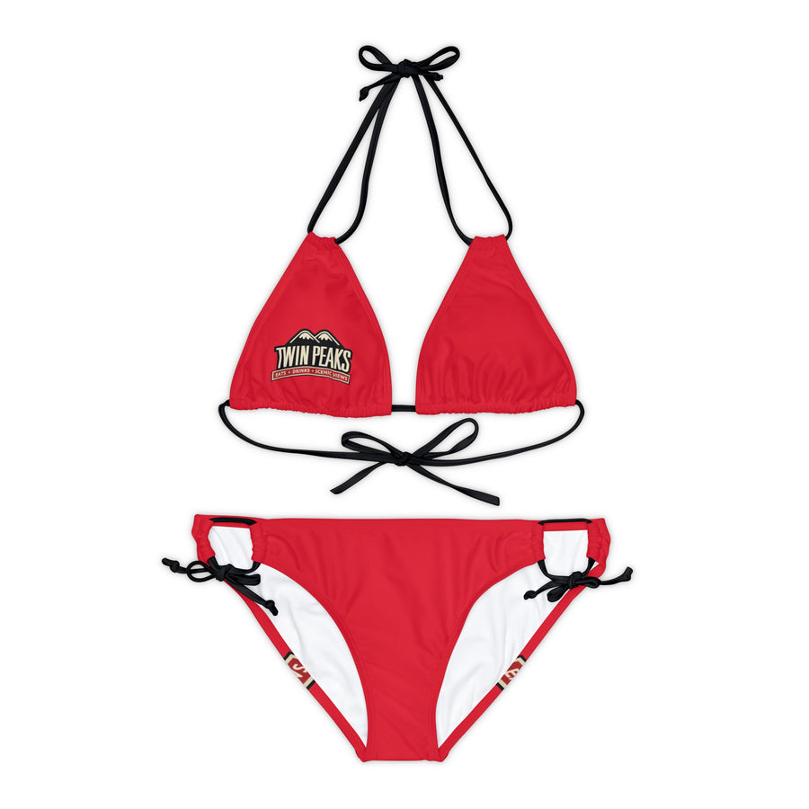 TWIN PEAKS RED/RED Strappy Bikini Set
