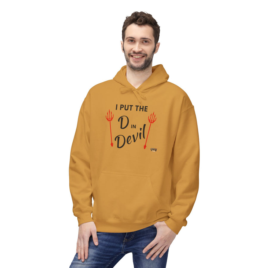 I PUT THE D IN DEVIL Softstyle Fleece Hoodie