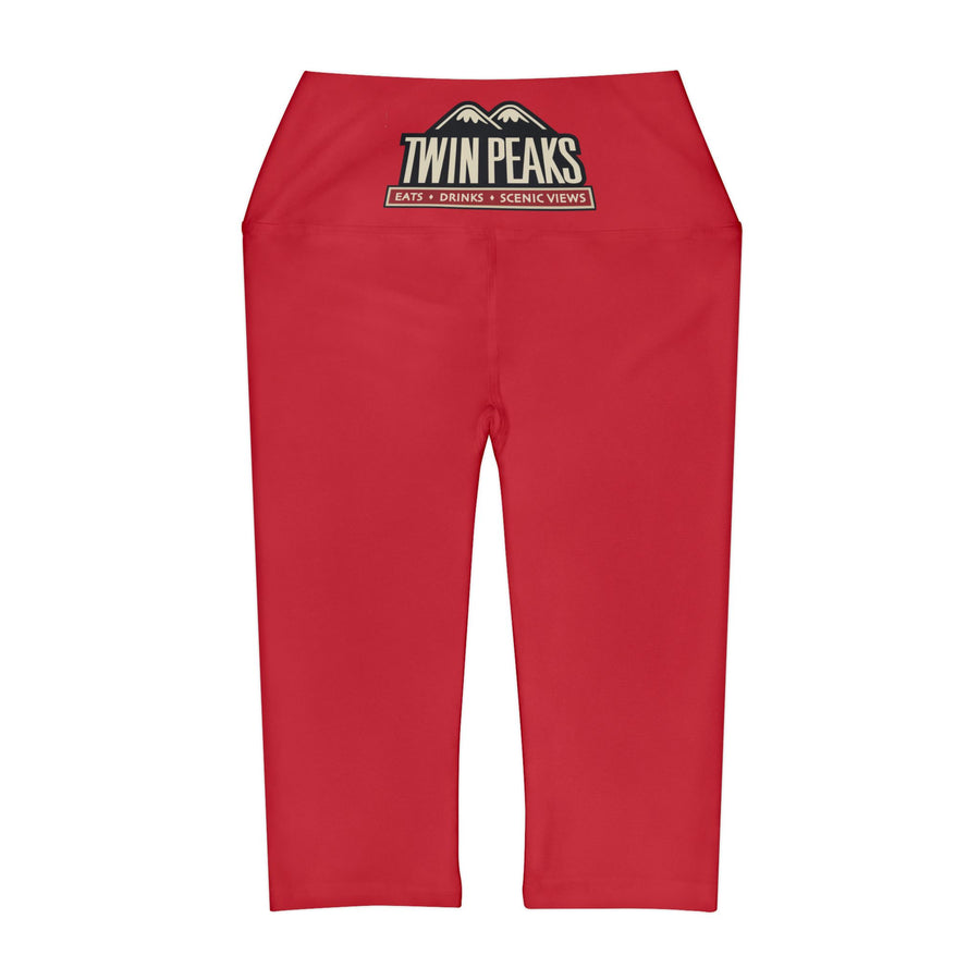 TWIN PEAKS RED/RED Yoga Capri Leggings