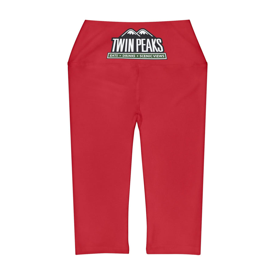 TWIN PEAKS RED/GREEN Yoga Capri Leggings