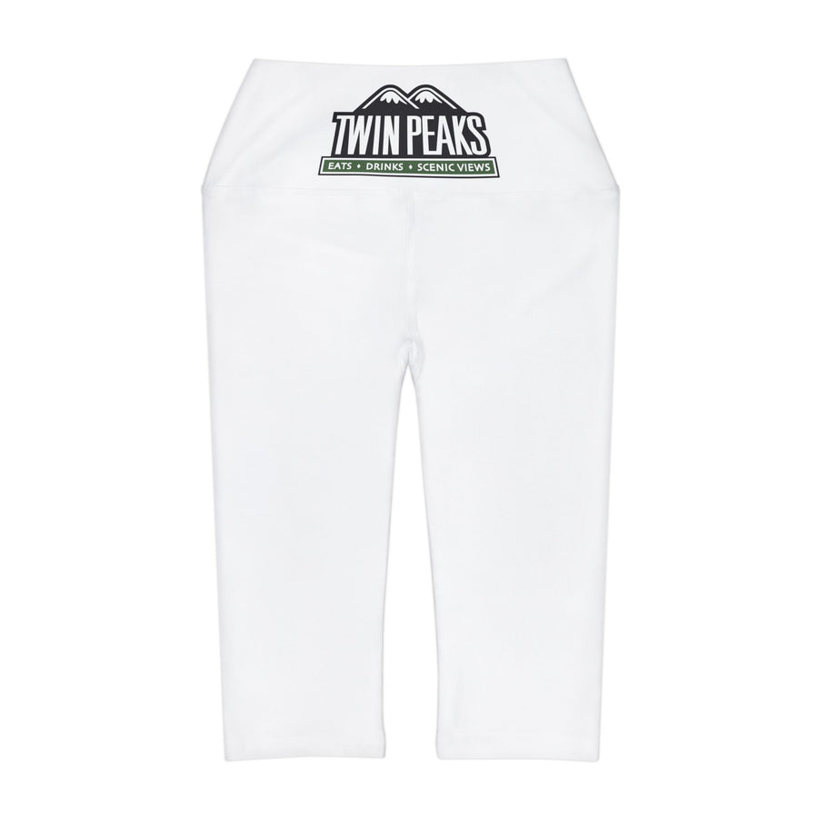 TWIN PEAKS WHITE/GREEN Yoga Capri Leggings