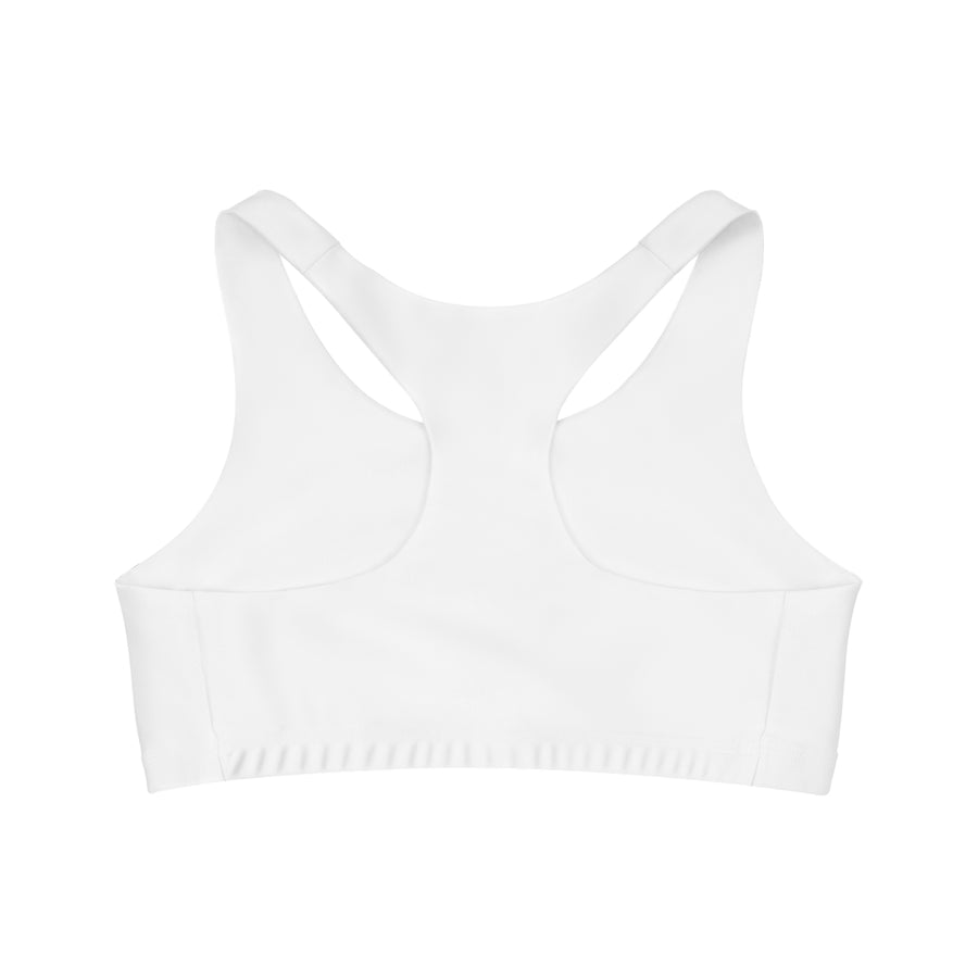 TWIN PEAKS WHITE/GREEN Seamless Sports Bra