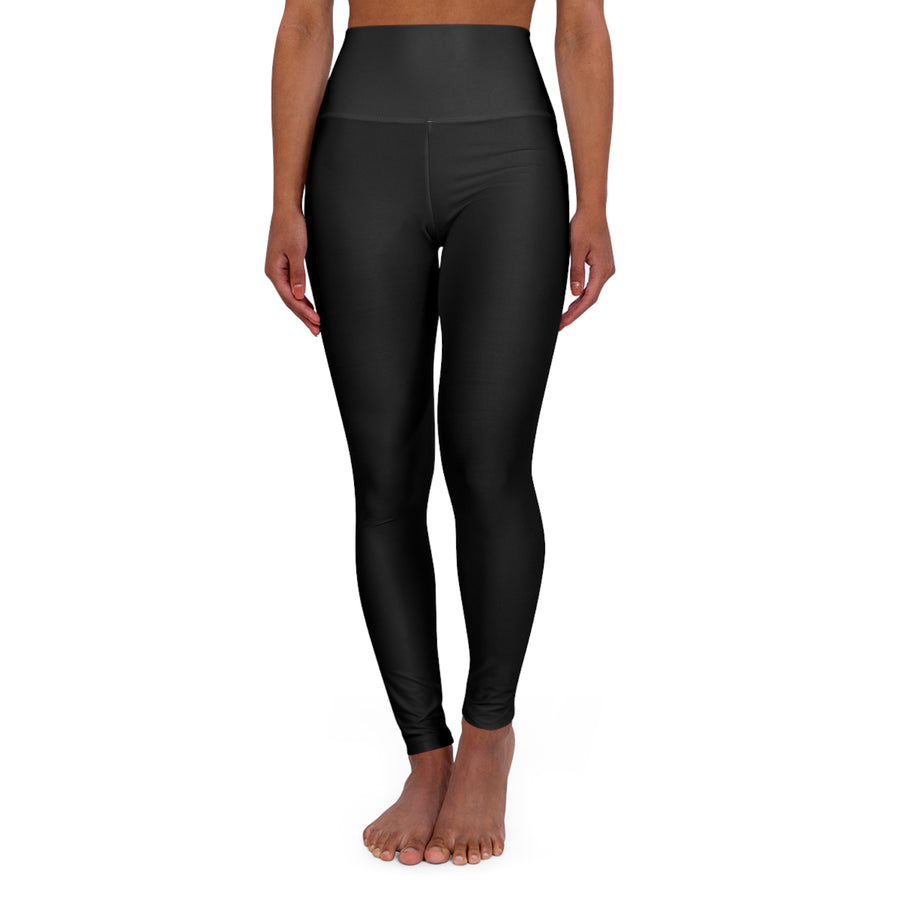 TWIN PEAKS BLACK/RED High Waisted Yoga Leggings